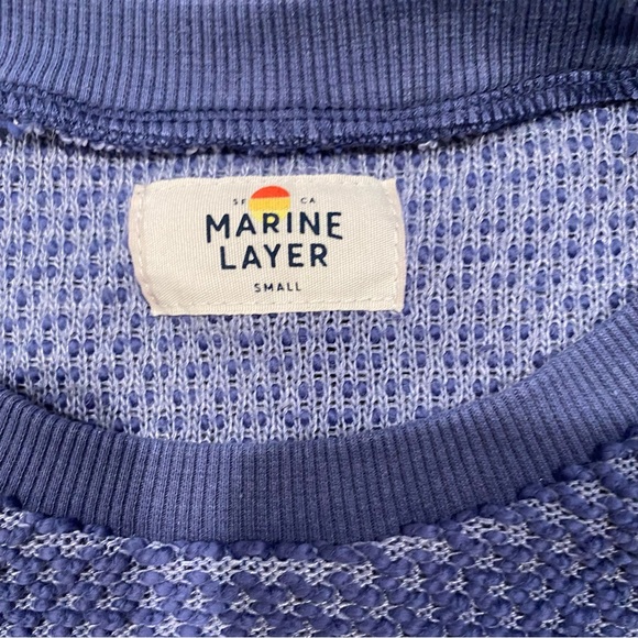 Marine Layer Birdseye crewneck pullover sweatshirt - Picture 3 of 10